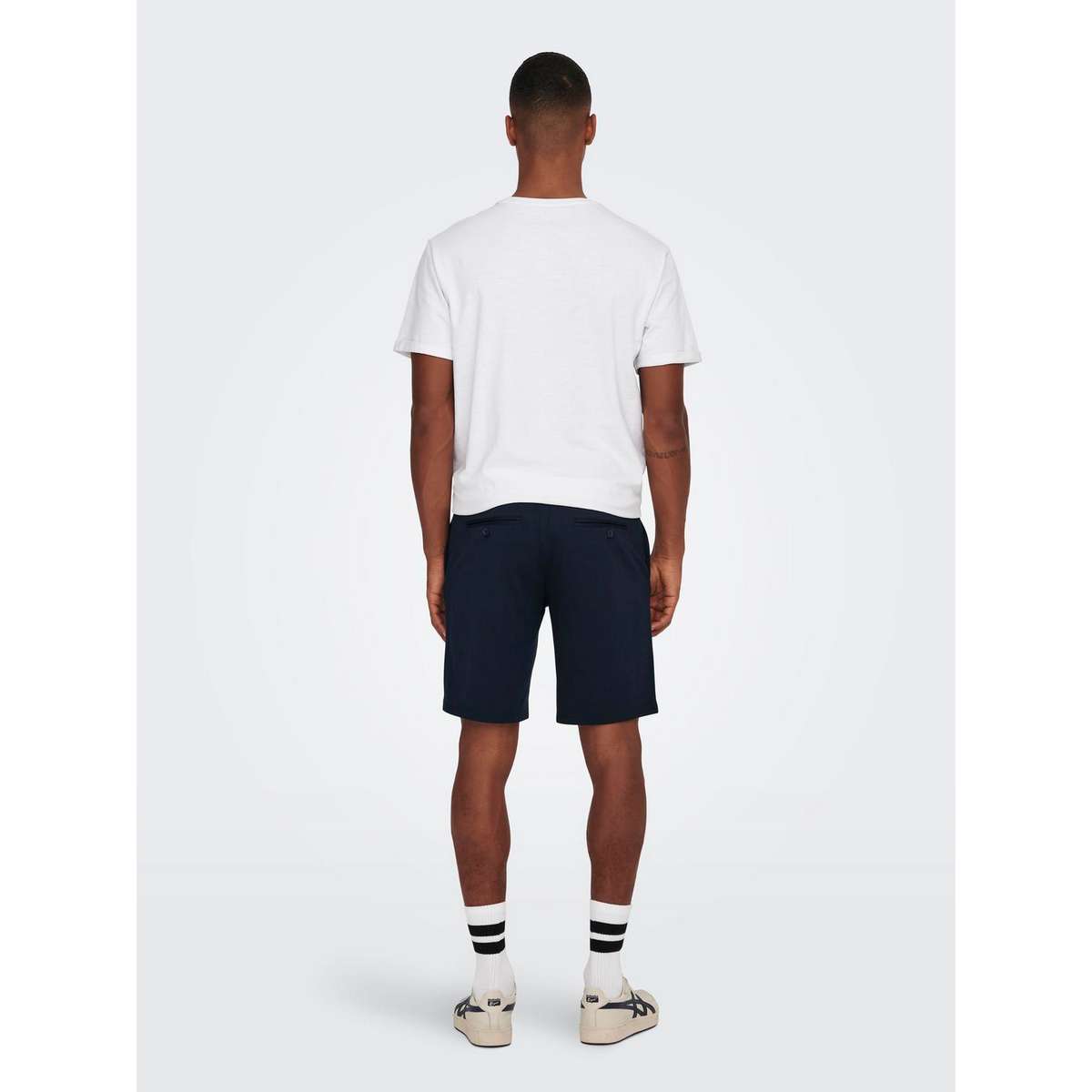 ONLY & SONS MEN’S REGULAR FIT COTTON CHINO SHORTS BLUE 22018667 NIGHT SKY 